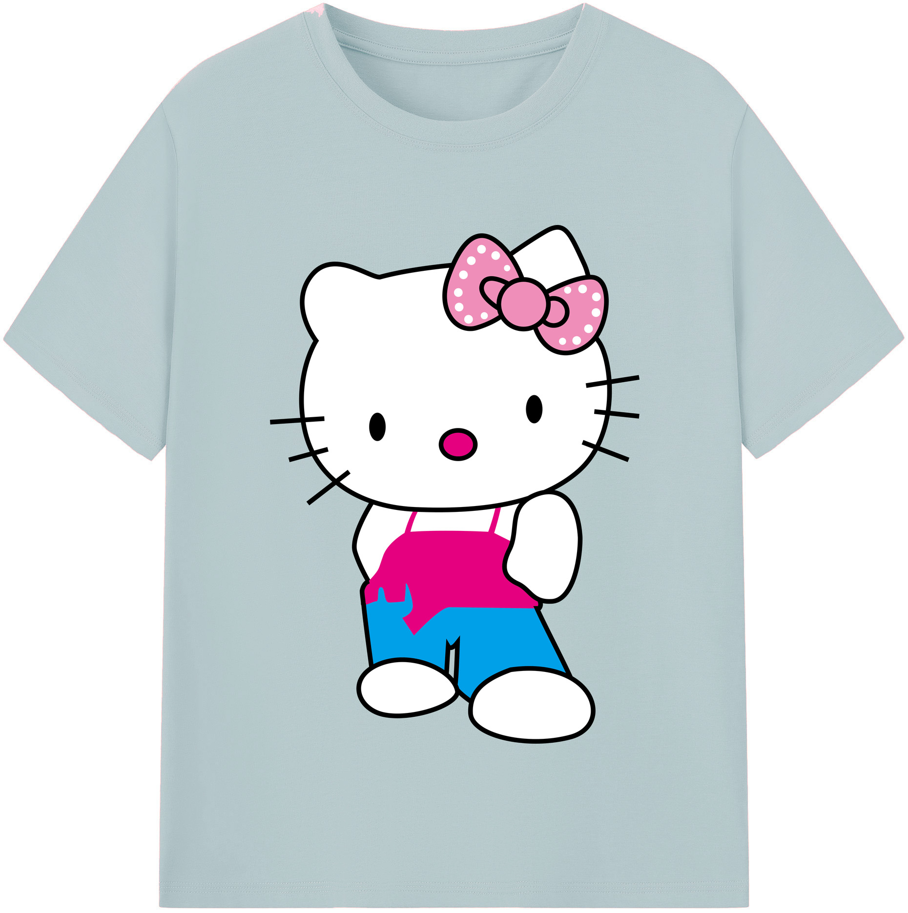 （画像用） Hello Kitty ハローキティ 綿100％半袖Tシャツ（フロントプリント）